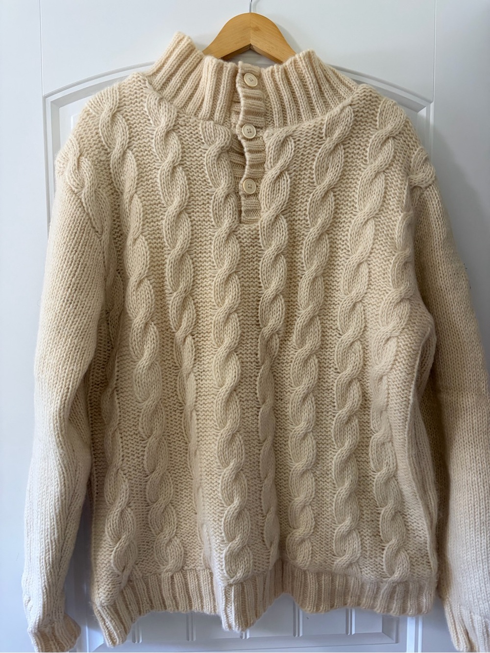 Hand Knit 100% Wool Sweater with Soft Lining